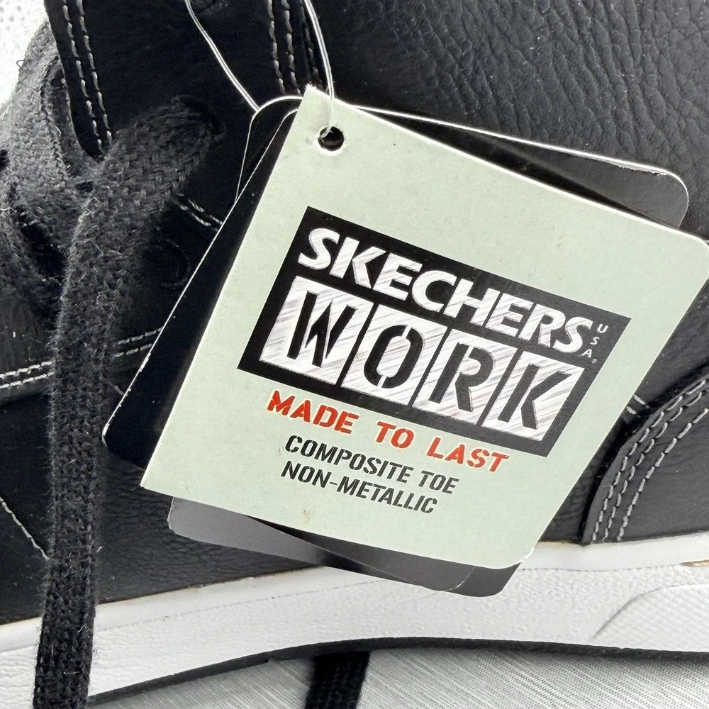 Skechers Work Men's 12 Wide Comp Toe Safety Boots Leather 200198 Watab 200198